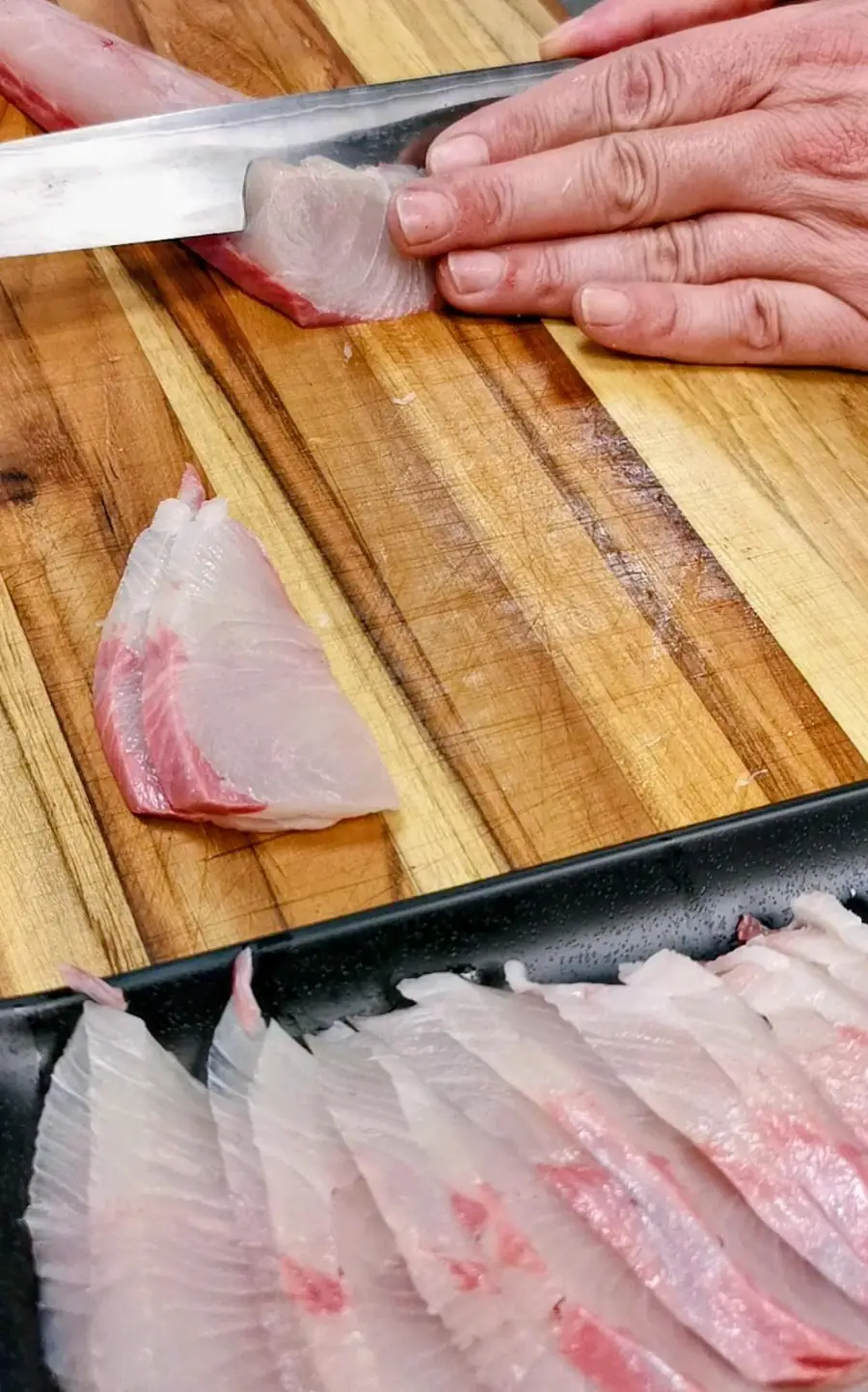 The neta from the hamachi