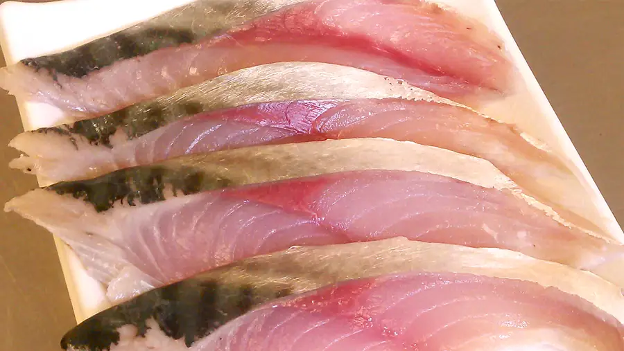 Shime saba, marinated mackerel