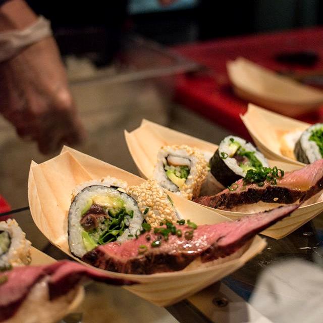 Vom Teppanyaki, im Schiffchen